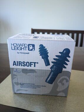50 pcs Howard Leight AirSoft Red Poly Cord Reusable Earplugs Blue 27 dB AS-30R